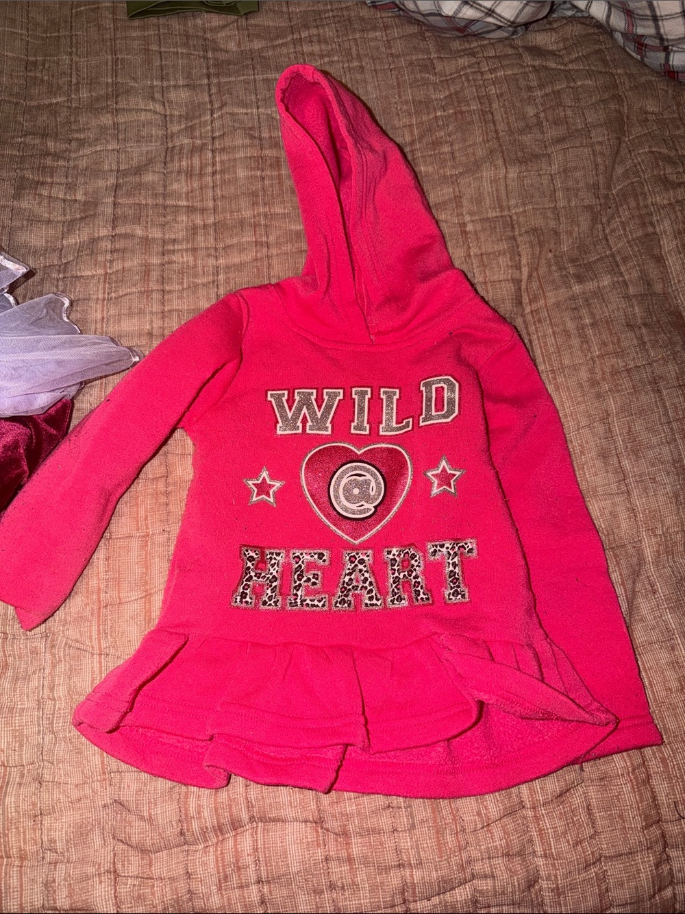 Wild Heart Girls' Pink Hooded Top